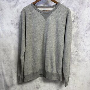 J. Crew Vintage Fleece Sweatshirt Adult LT Tall 23x27.5 Gray Single V